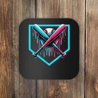 Baseball Home Plate Drip Boys Baseball Bat Baseball Drip Coaster thumb 0