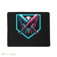 Baseball Home Plate Drip Boys Baseball Bat Baseball Drip Mousepad thumb 0