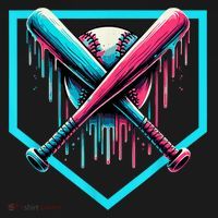 Baseball Home Plate Drip Boys Baseball Bat Baseball Drip Ornament thumb 1