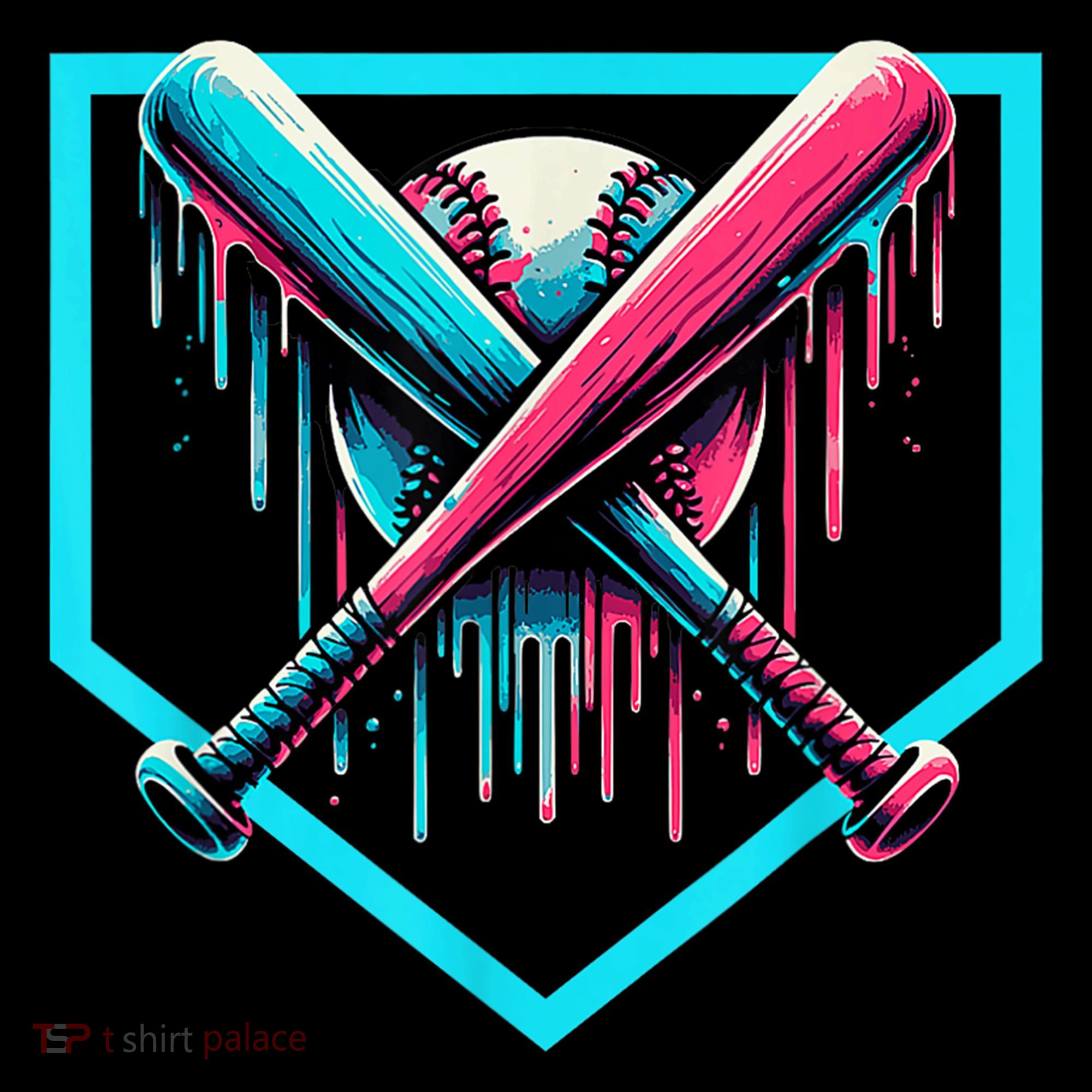 Baseball Home Plate Drip Boys Baseball Bat Baseball Drip Women's Tank Top
