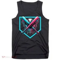 Baseball Home Plate Drip Boys Baseball Bat Baseball Drip Tank Top thumb 0