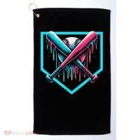 Baseball Home Plate Drip Boys Baseball Bat Baseball Drip Golf Towel thumb 0