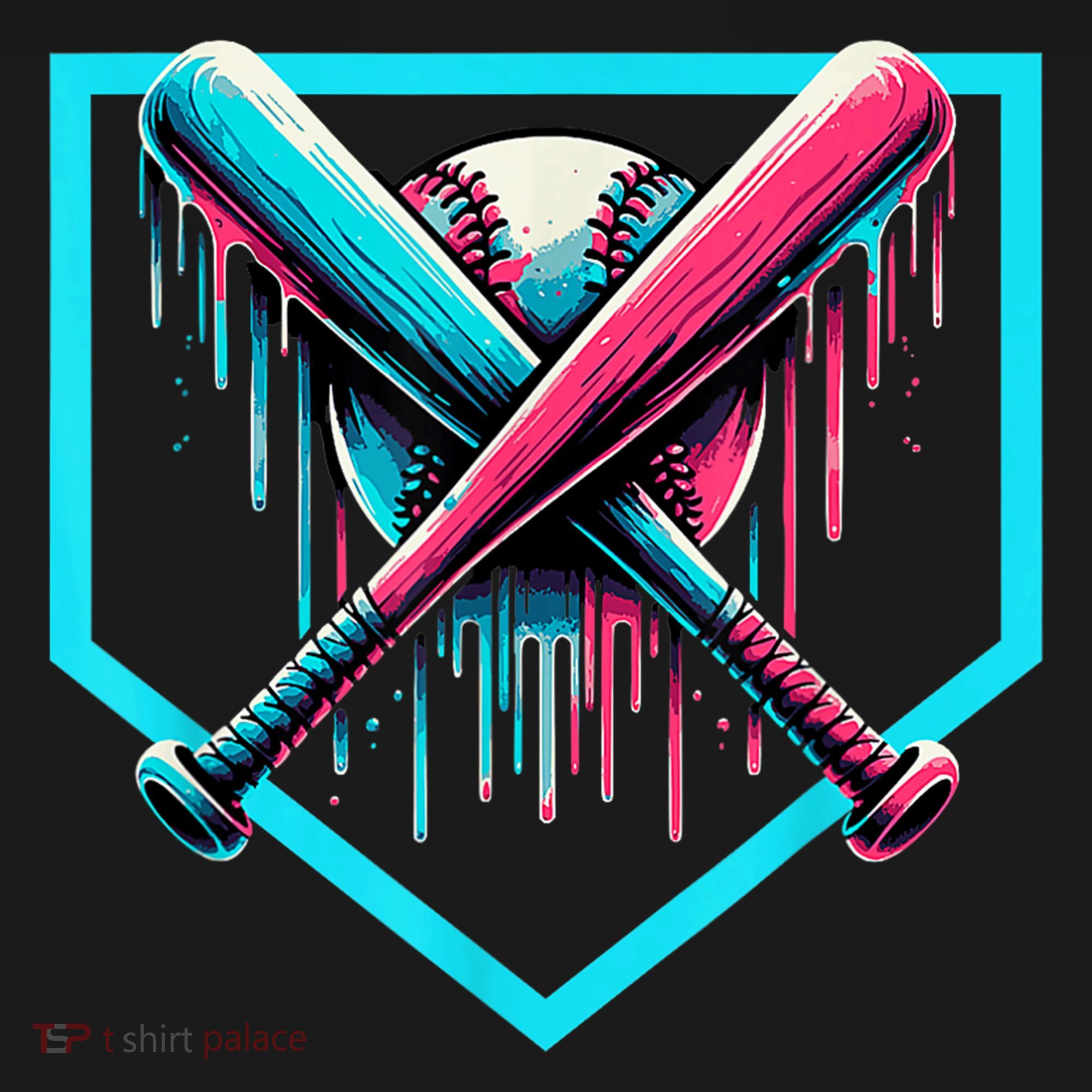Baseball Home Plate Drip Boys Baseball Bat Baseball Drip Visor
