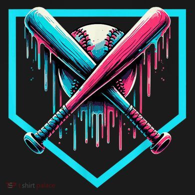 Baseball Home Plate Drip Boys Baseball Bat Baseball Drip Women's V-Neck T-Shirt
