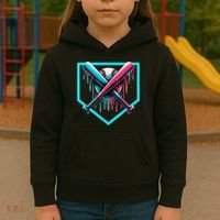 Baseball Home Plate Drip Boys Baseball Bat Baseball Drip Kids Hoodie thumb 3