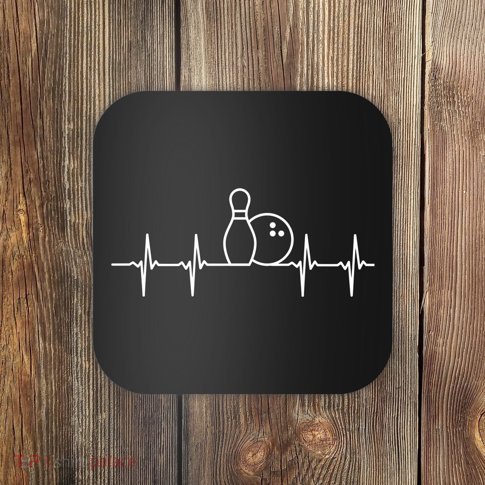 Bowling Heartbeat Pulse Gift Coaster