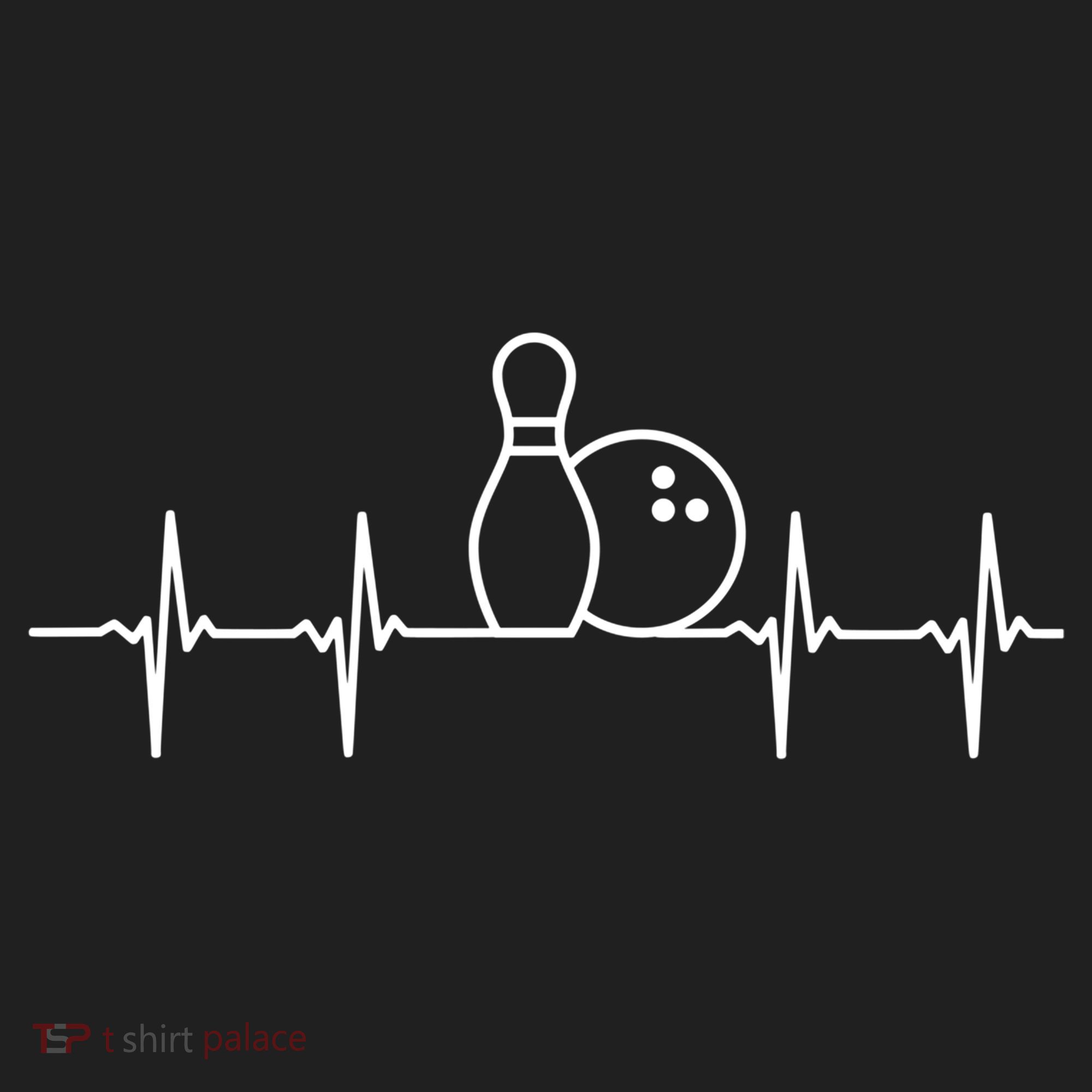 Bowling Heartbeat Pulse Gift Golf Towel