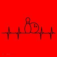 Bowling Heartbeat Pulse Gift Santa Hat thumb 1