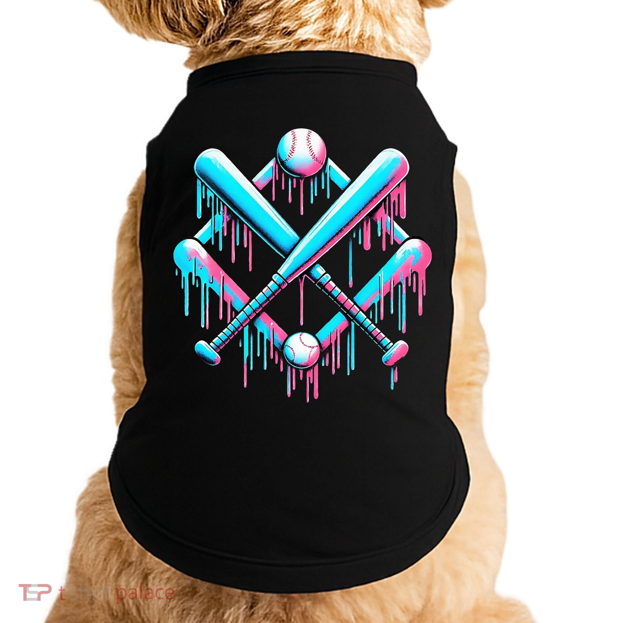 B.A.S.E.B.A.L.L Home Plate Drip For Ice Cream Spinkle Doggie Tank