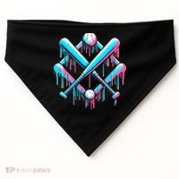 B.A.S.E.B.A.L.L Home Plate Drip For Ice Cream Spinkle USA-Made Doggie Bandana thumb 0
