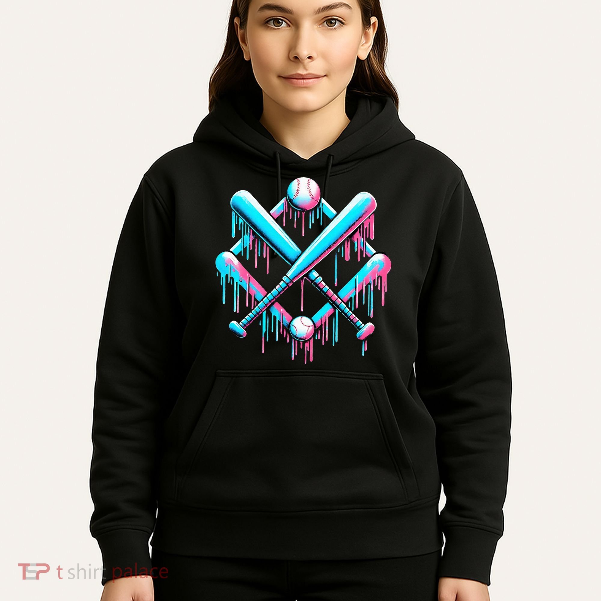B.A.S.E.B.A.L.L Home Plate Drip For Ice Cream Spinkle Hoodie