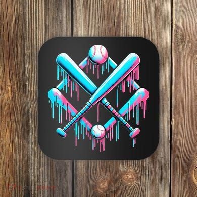 B.A.S.E.B.A.L.L Home Plate Drip For Ice Cream Spinkle Coaster
