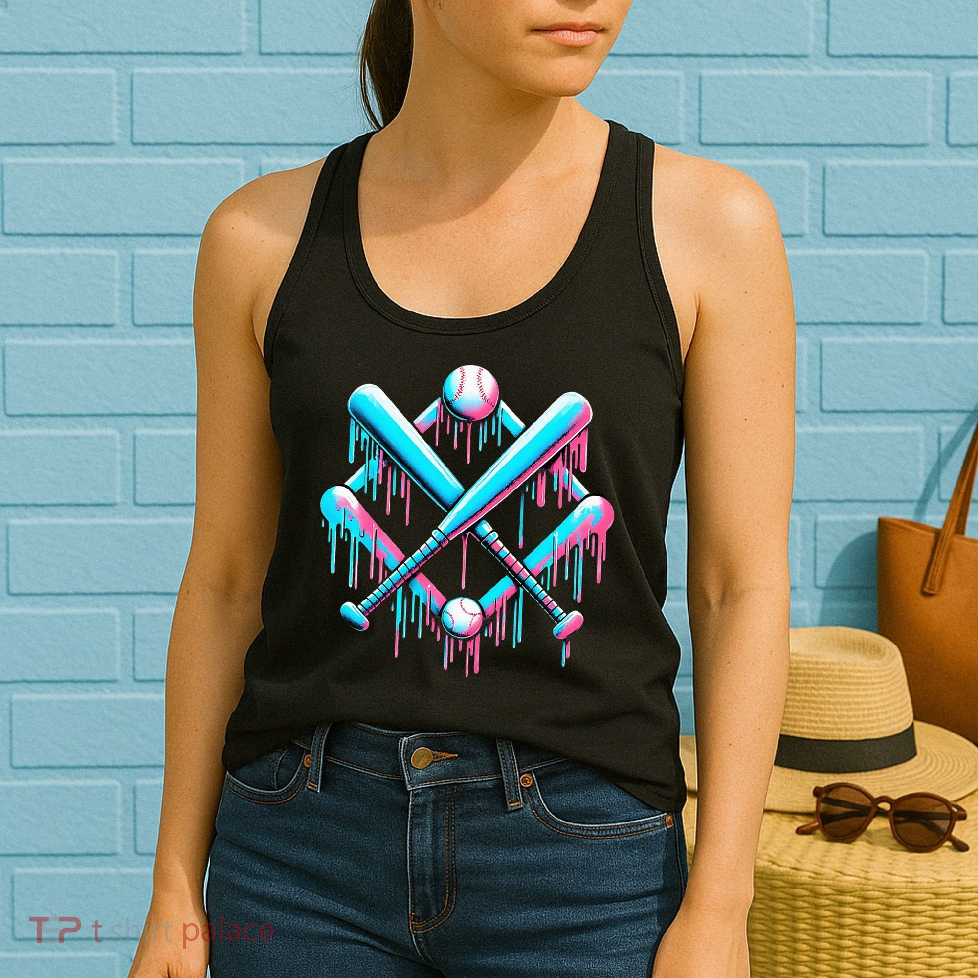 B.A.S.E.B.A.L.L Home Plate Drip For Ice Cream Spinkle Women's Tank Top