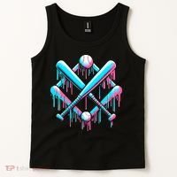 B.A.S.E.B.A.L.L Home Plate Drip For Ice Cream Spinkle Tank Top thumb 2
