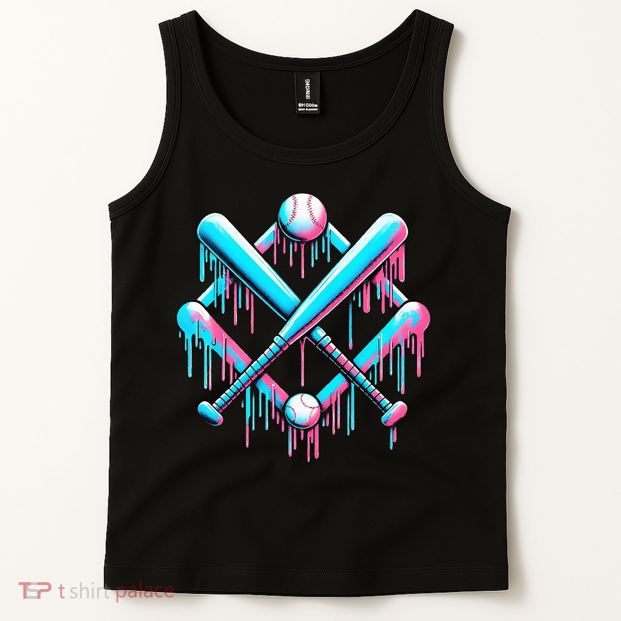 B.A.S.E.B.A.L.L Home Plate Drip For Ice Cream Spinkle Tank Top