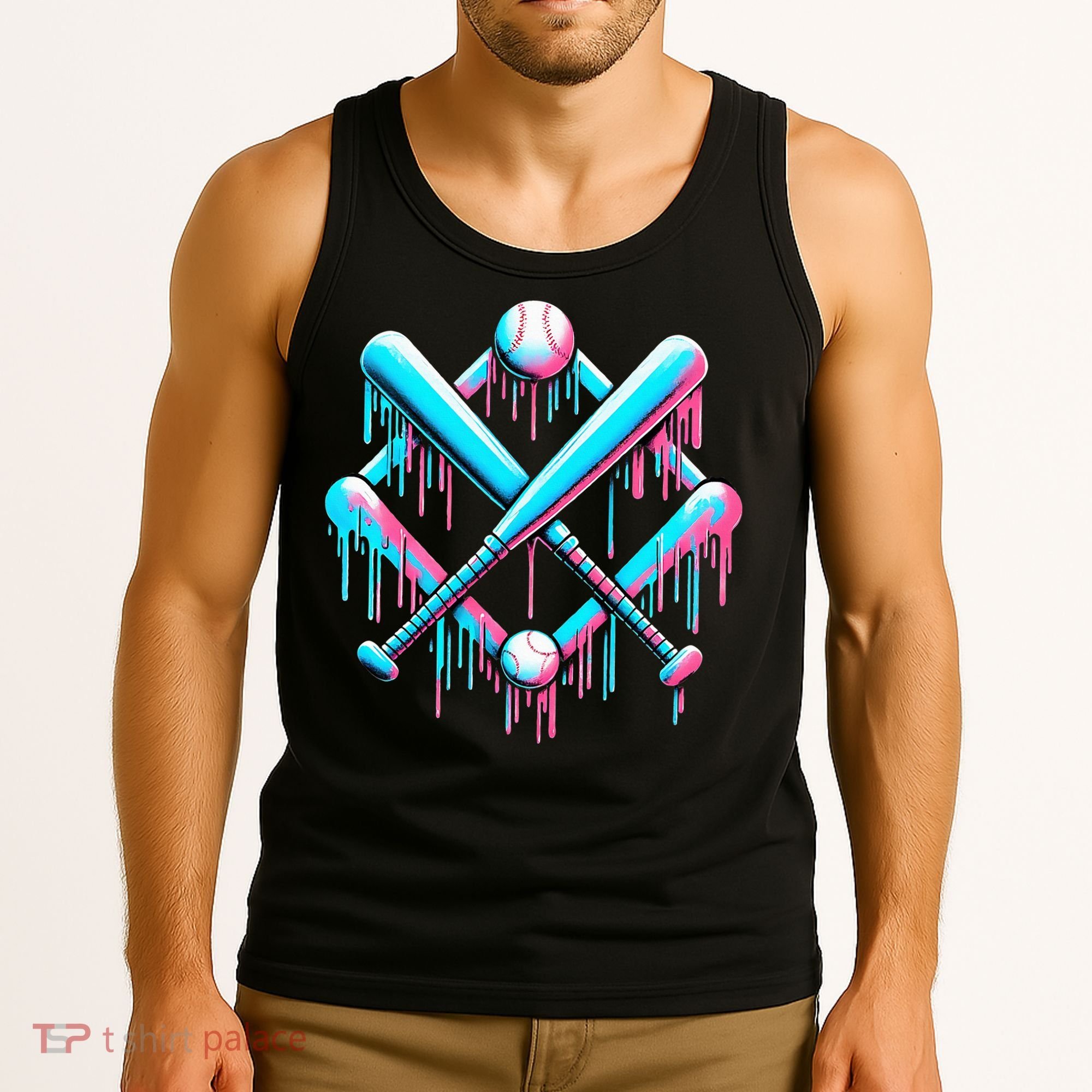 B.A.S.E.B.A.L.L Home Plate Drip For Ice Cream Spinkle Tank Top