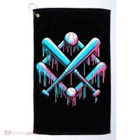 B.A.S.E.B.A.L.L Home Plate Drip For Ice Cream Spinkle Golf Towel thumb 0