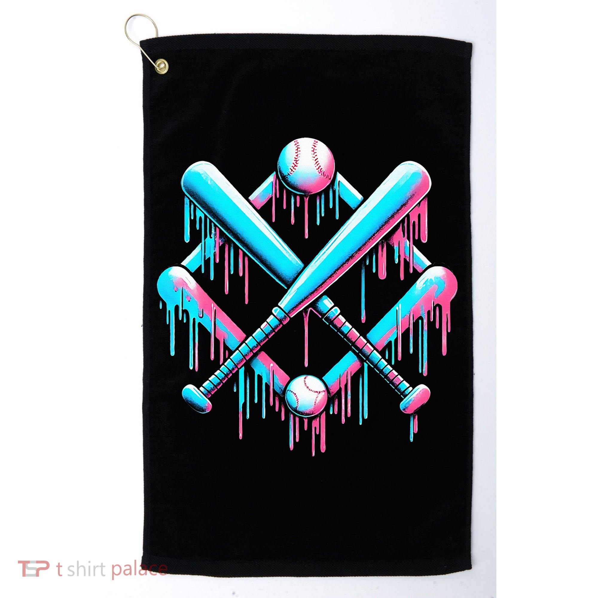 B.A.S.E.B.A.L.L Home Plate Drip For Ice Cream Spinkle Golf Towel