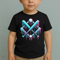 B.A.S.E.B.A.L.L Home Plate Drip For Ice Cream Spinkle Toddler T-Shirt thumb 2