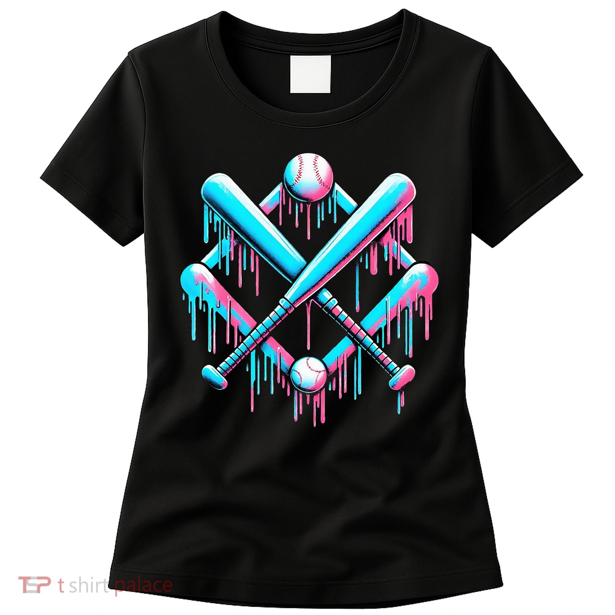 B.A.S.E.B.A.L.L Home Plate Drip For Ice Cream Spinkle Women's T-Shirt
