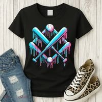 B.A.S.E.B.A.L.L Home Plate Drip For Ice Cream Spinkle Women's T-Shirt thumb 3