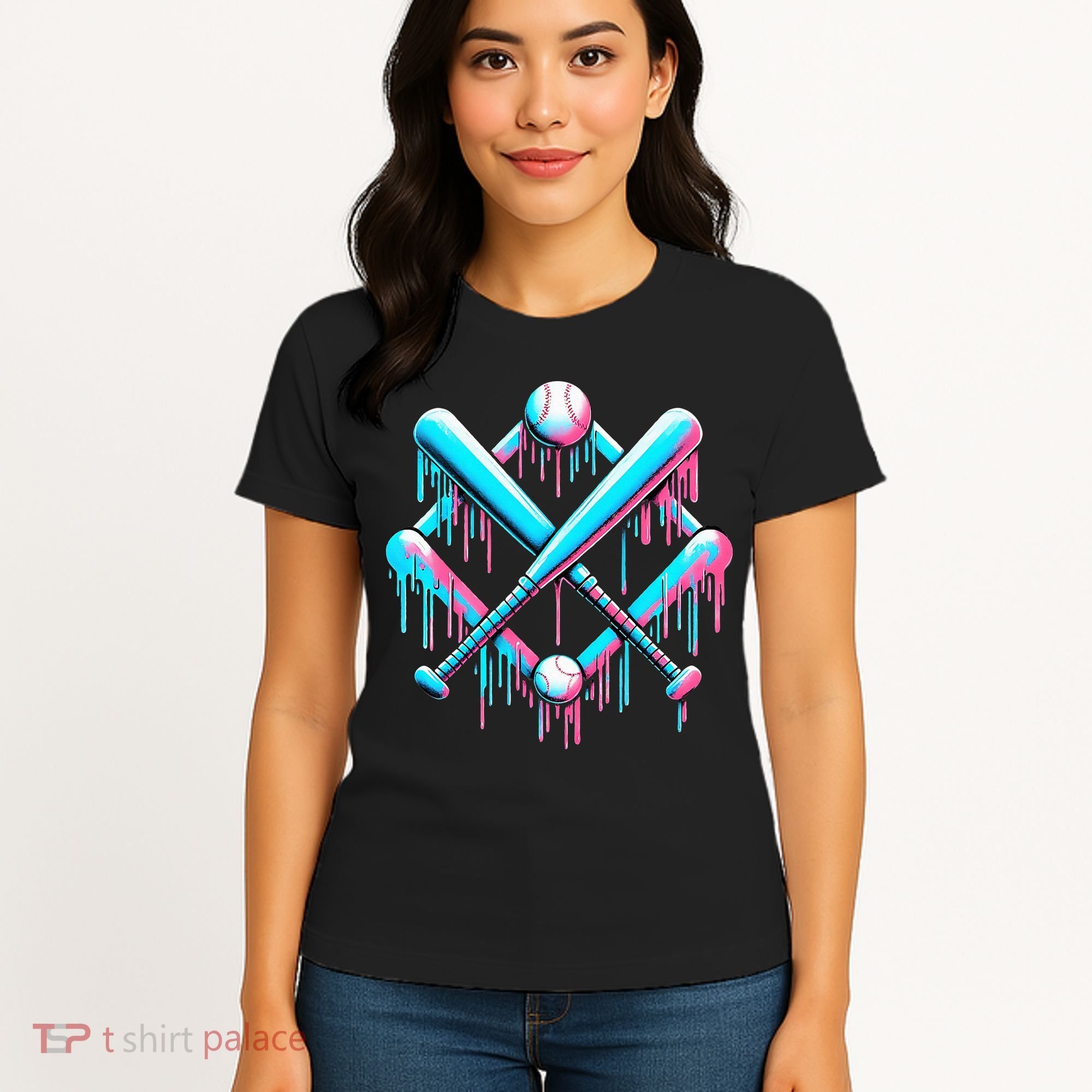 B.A.S.E.B.A.L.L Home Plate Drip For Ice Cream Spinkle Women's T-Shirt