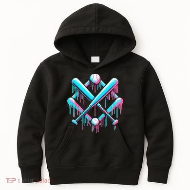 B.A.S.E.B.A.L.L Home Plate Drip For Ice Cream Spinkle Kids Hoodie