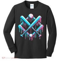 B.A.S.E.B.A.L.L Home Plate Drip For Ice Cream Spinkle Kids Long Sleeve Shirt thumb 0