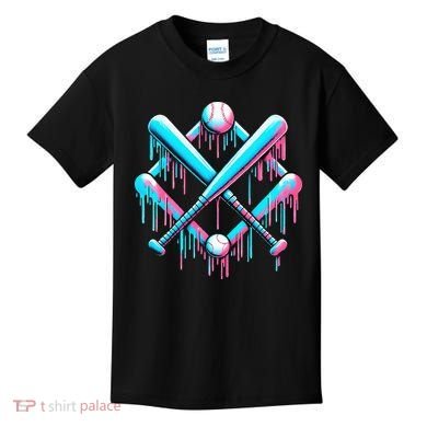 B.A.S.E.B.A.L.L Home Plate Drip For Ice Cream Spinkle Kids T-Shirt