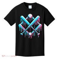 B.A.S.E.B.A.L.L Home Plate Drip For Ice Cream Spinkle Kids T-Shirt thumb 0