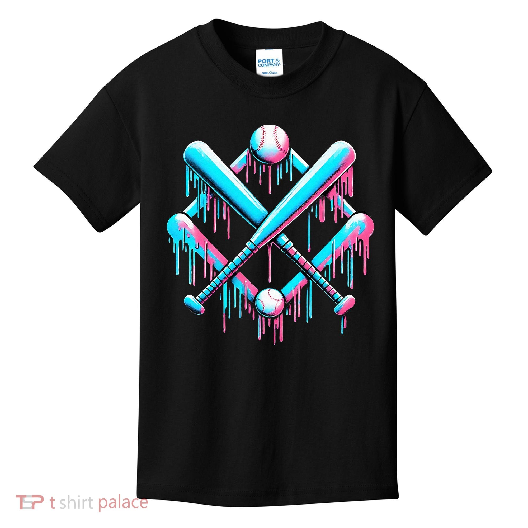 B.A.S.E.B.A.L.L Home Plate Drip For Ice Cream Spinkle Kids T-Shirt