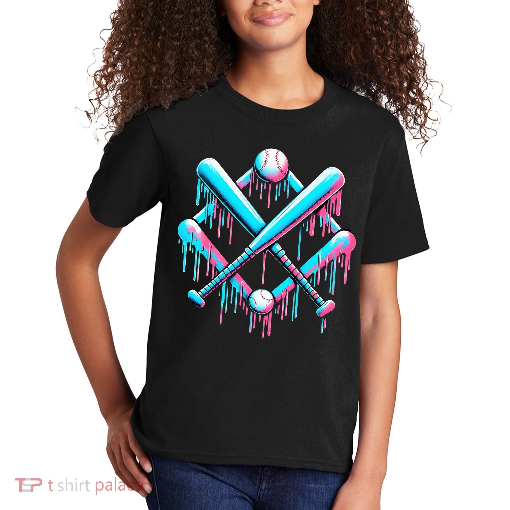 B.A.S.E.B.A.L.L Home Plate Drip For Ice Cream Spinkle Kids T-Shirt