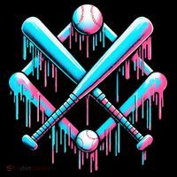 B.A.S.E.B.A.L.L Home Plate Drip For Ice Cream Spinkle Kids T-Shirt thumb 4