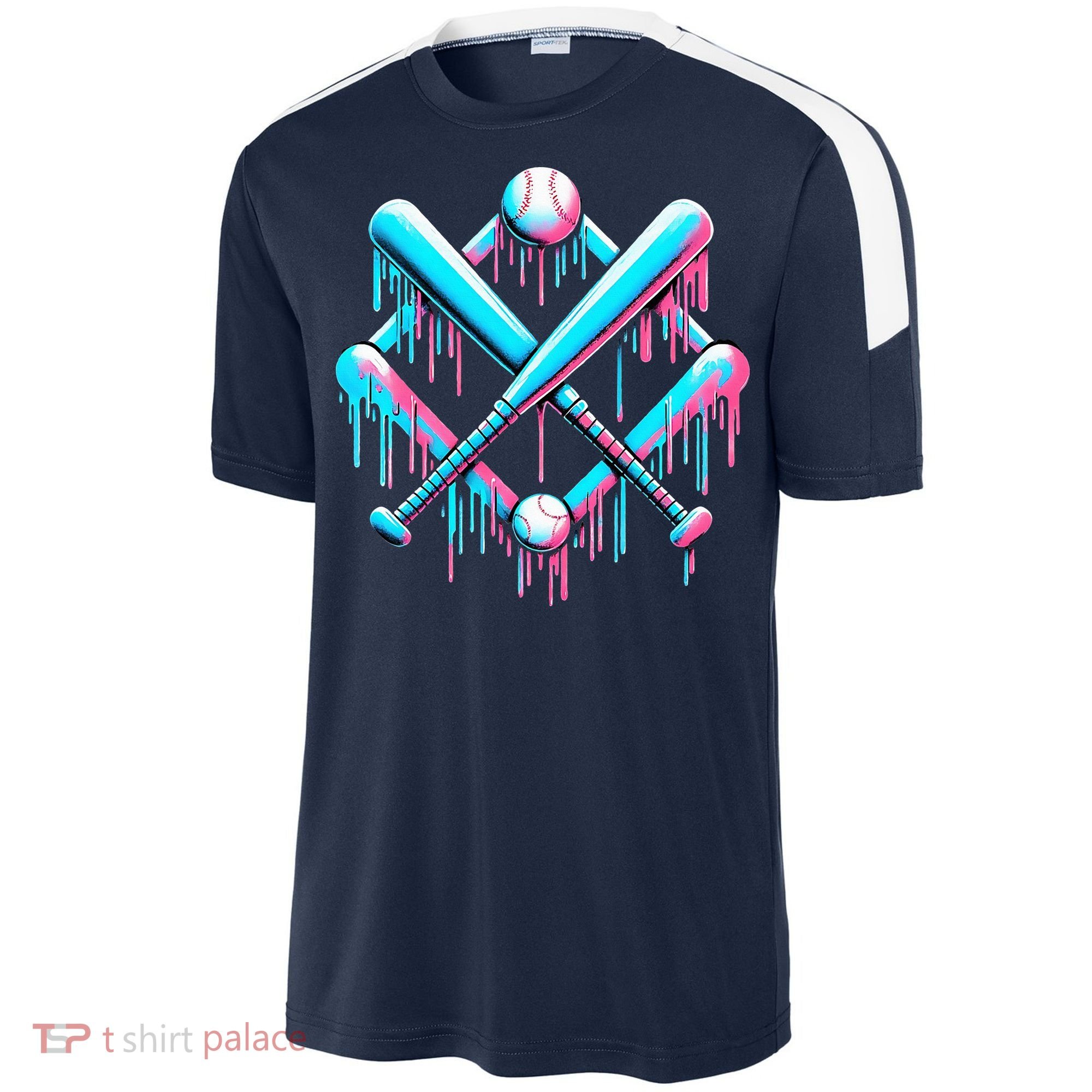 B.A.S.E.B.A.L.L Home Plate Drip For Ice Cream Spinkle Sport-Tek Competitor United Soccer Jersey