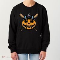 B.A.S.E.B.A.L.L Home Plate Drip Halloween Pumpkin Women's Sweatshirt thumb 0