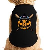 B.A.S.E.B.A.L.L Home Plate Drip Halloween Pumpkin Doggie Tank thumb 0