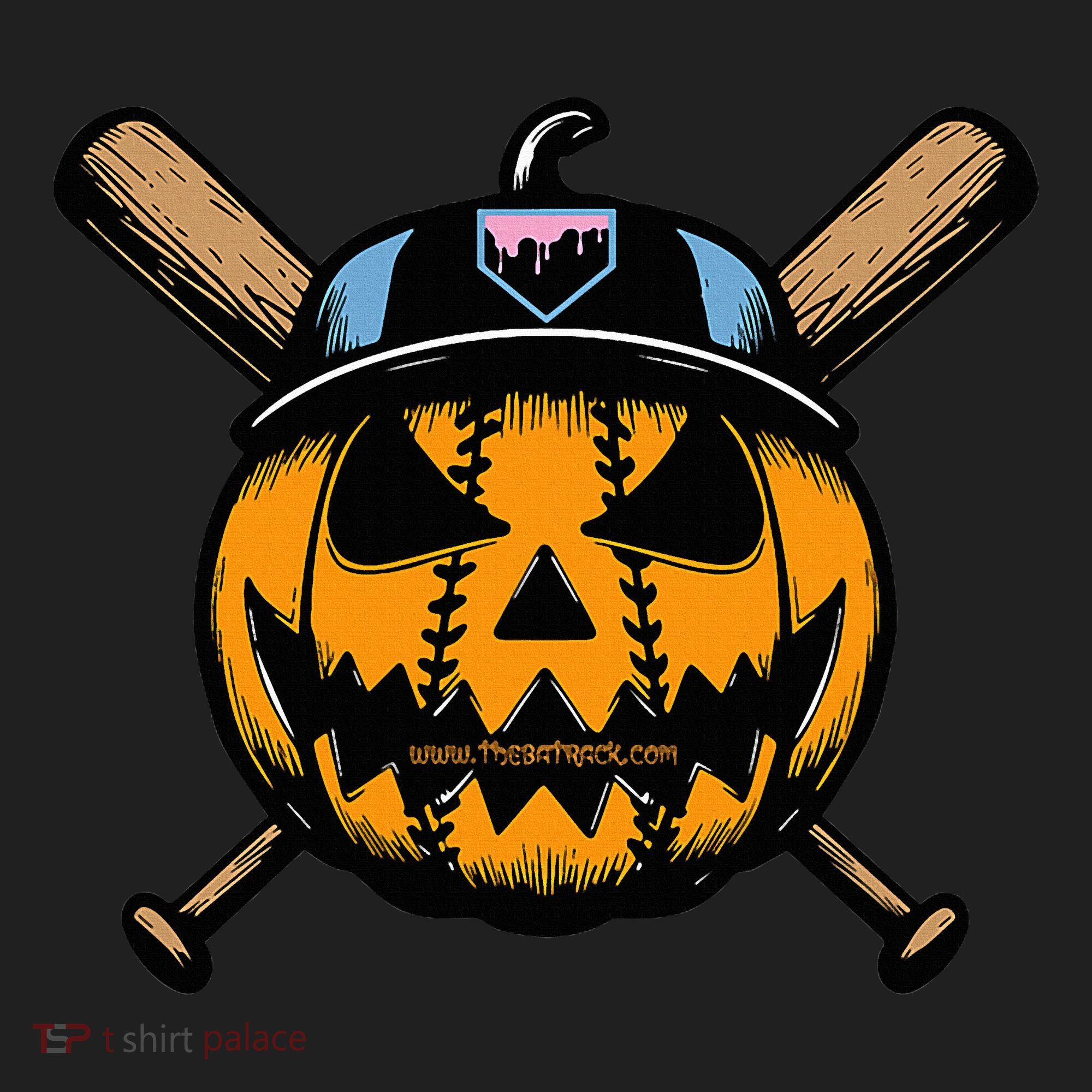 B.A.S.E.B.A.L.L Home Plate Drip Halloween Pumpkin Beanie