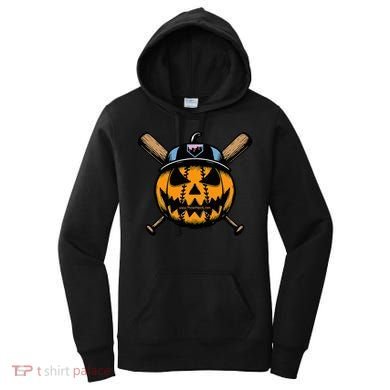 B.A.S.E.B.A.L.L Home Plate Drip Halloween Pumpkin Women's Hoodie