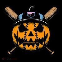 B.A.S.E.B.A.L.L Home Plate Drip Halloween Pumpkin Women's Hoodie thumb 2