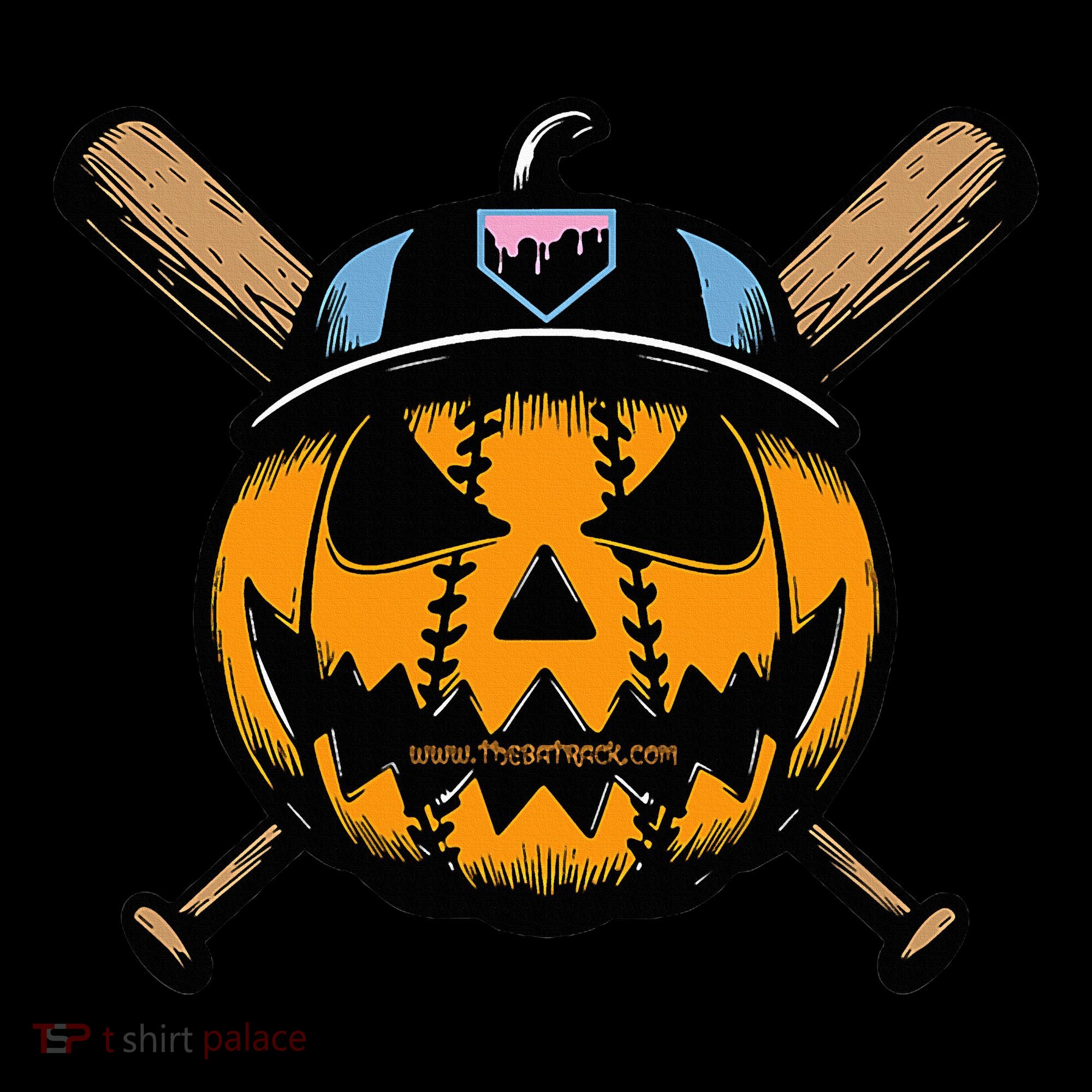 B.A.S.E.B.A.L.L Home Plate Drip Halloween Pumpkin Women's Hoodie
