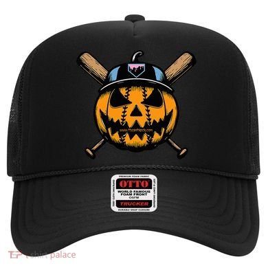 B.A.S.E.B.A.L.L Home Plate Drip Halloween Pumpkin Hat