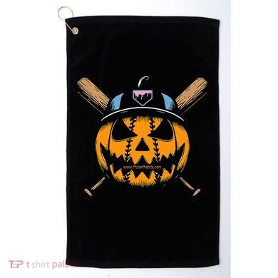B.A.S.E.B.A.L.L Home Plate Drip Halloween Pumpkin Golf Towel