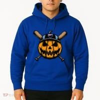 B.A.S.E.B.A.L.L Home Plate Drip Halloween Pumpkin Hoodie thumb 2