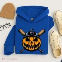 B.A.S.E.B.A.L.L Home Plate Drip Halloween Pumpkin Hoodie thumb 4