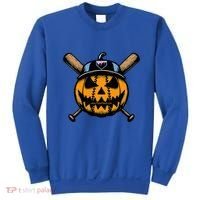 B.A.S.E.B.A.L.L Home Plate Drip Halloween Pumpkin Sweatshirt thumb 0