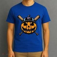 B.A.S.E.B.A.L.L Home Plate Drip Halloween Pumpkin T-Shirt thumb 3