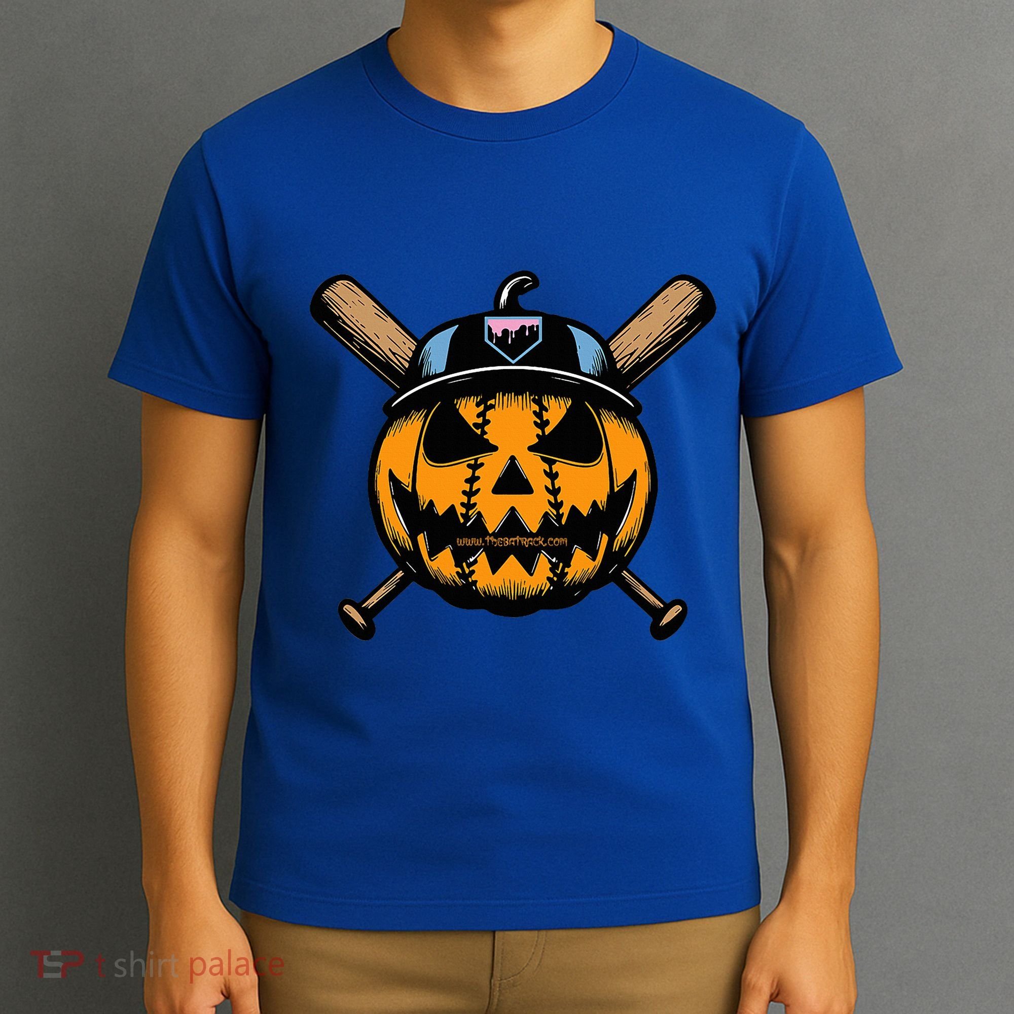 B.A.S.E.B.A.L.L Home Plate Drip Halloween Pumpkin T-Shirt