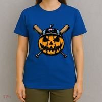 B.A.S.E.B.A.L.L Home Plate Drip Halloween Pumpkin T-Shirt thumb 4