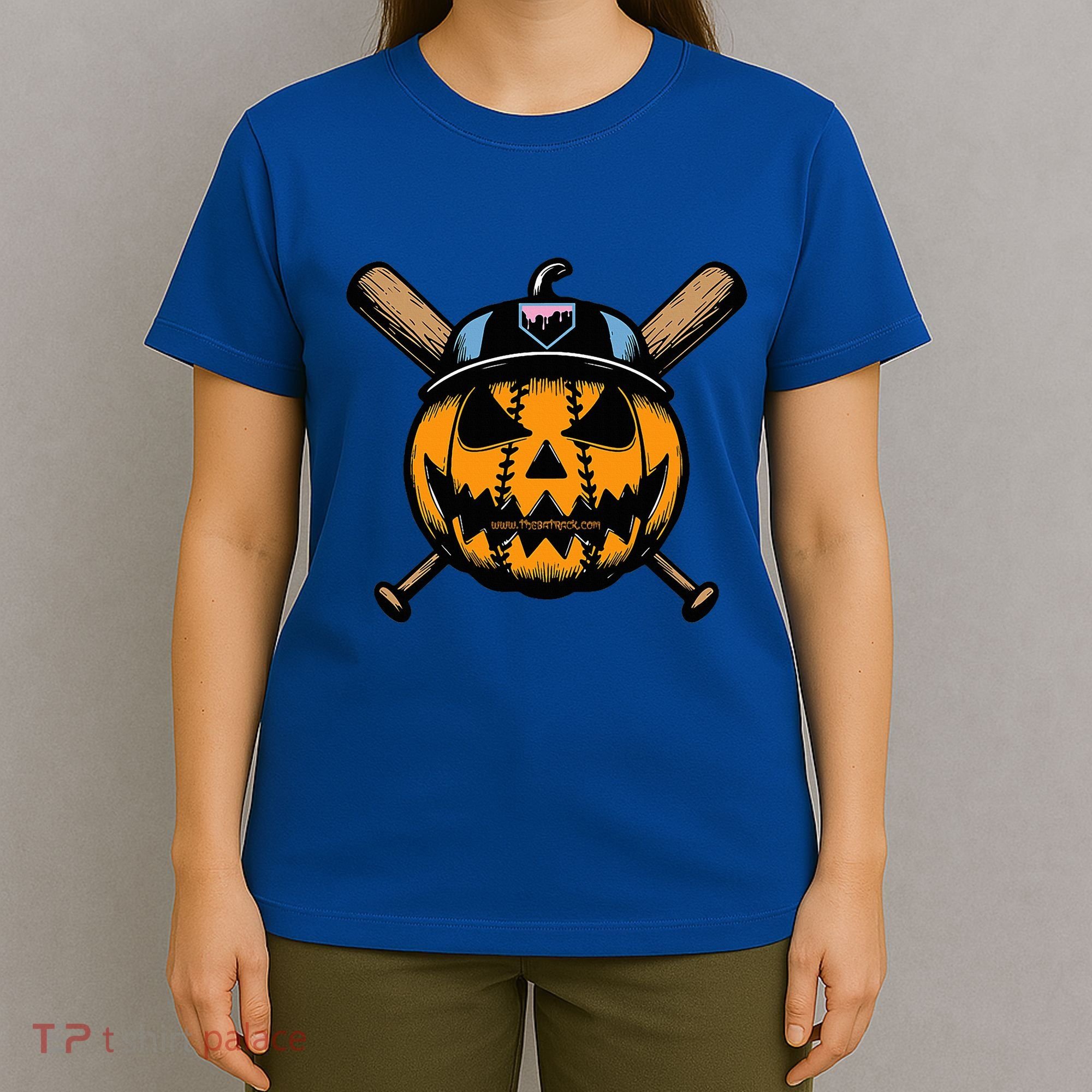 B.A.S.E.B.A.L.L Home Plate Drip Halloween Pumpkin T-Shirt