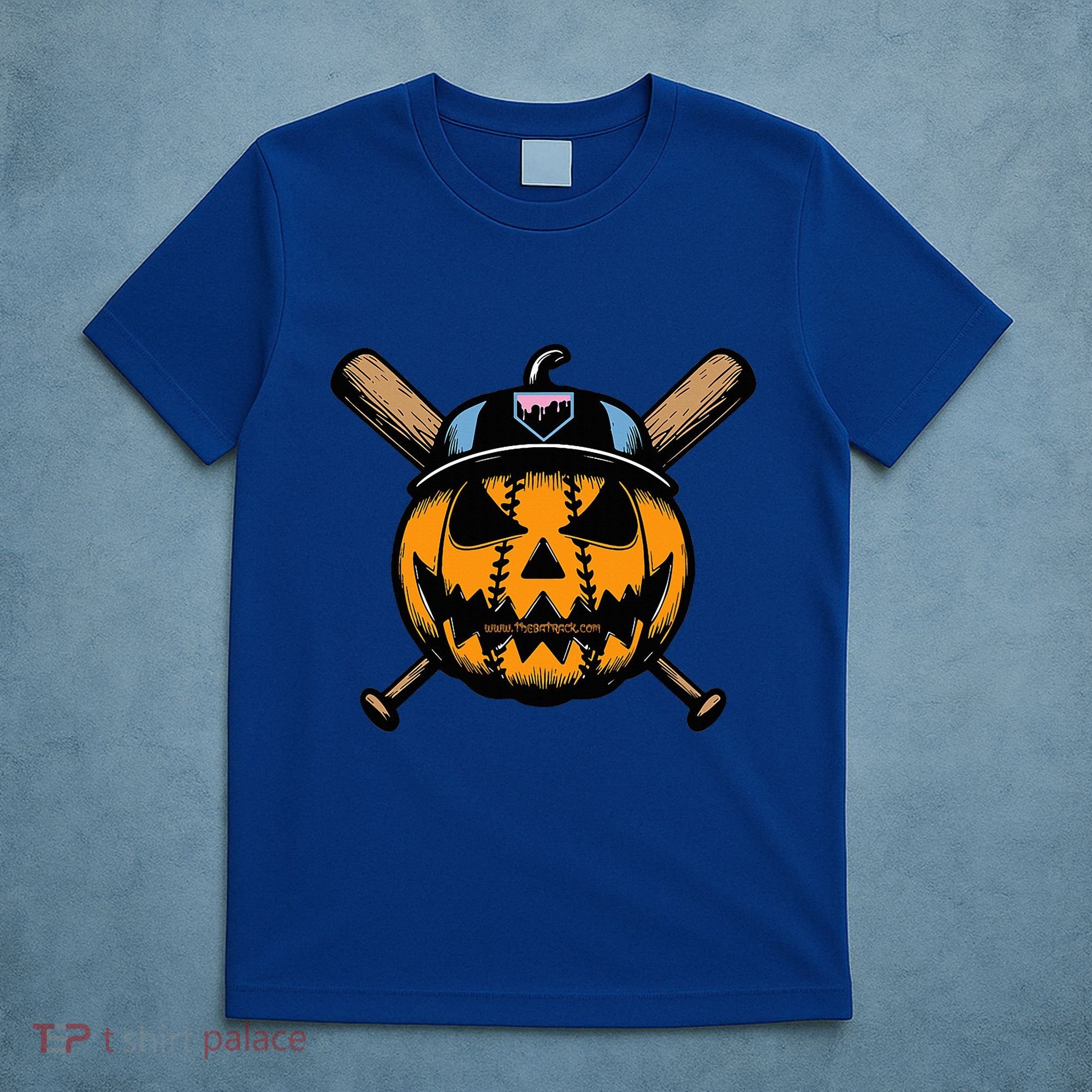 B.A.S.E.B.A.L.L Home Plate Drip Halloween Pumpkin T-Shirt